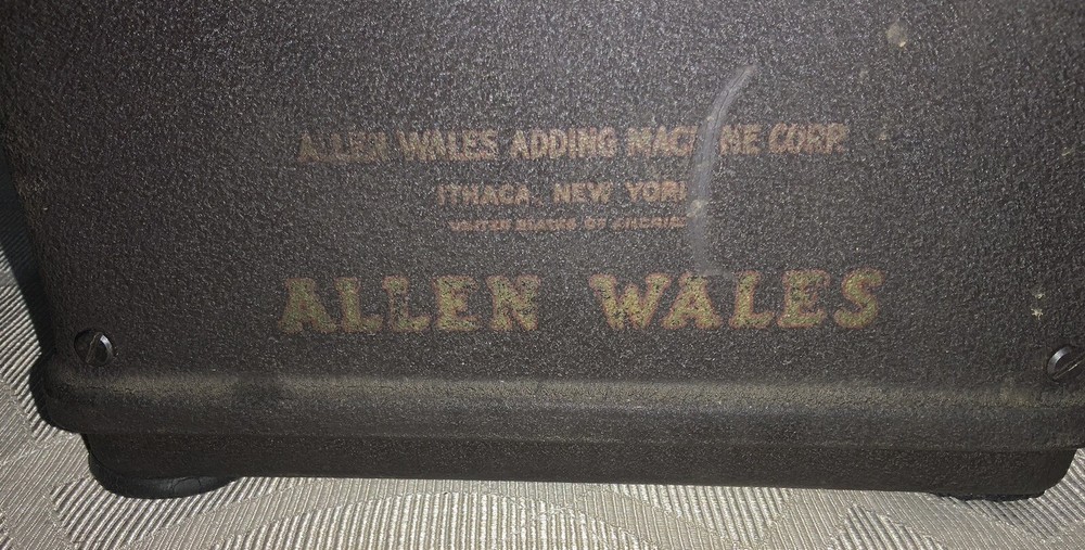 Vintage Allen Wales Adding Machine Tested - See Description