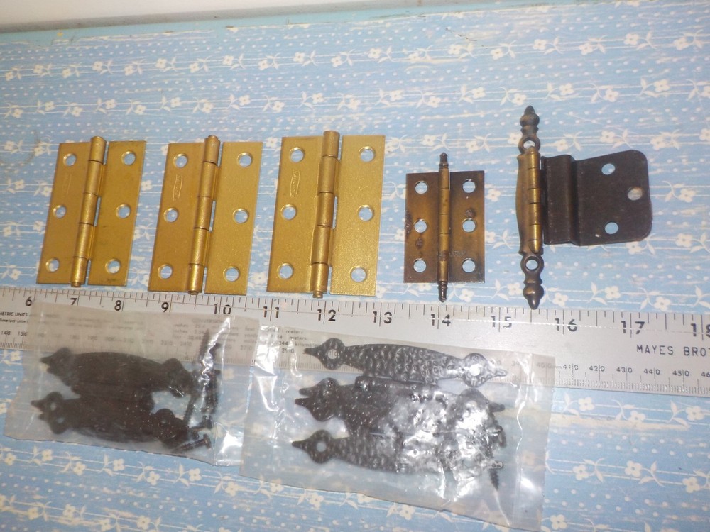 Vintage Small Hinge Hardware mixed Lot