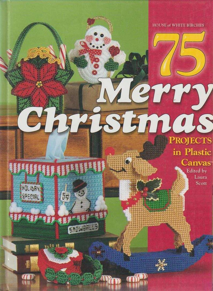 NEW HB 75 MERRY CHRISTMAS PROJECTS IN PLASTIC CANVAS