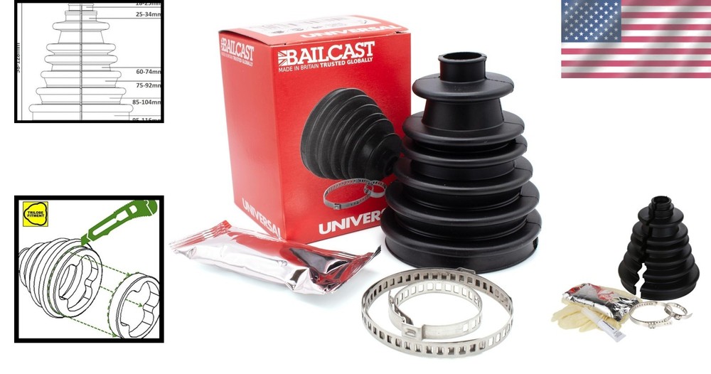 Universal CV Joint Boot Replacement Kit - Quick Fix for Most Vehicles