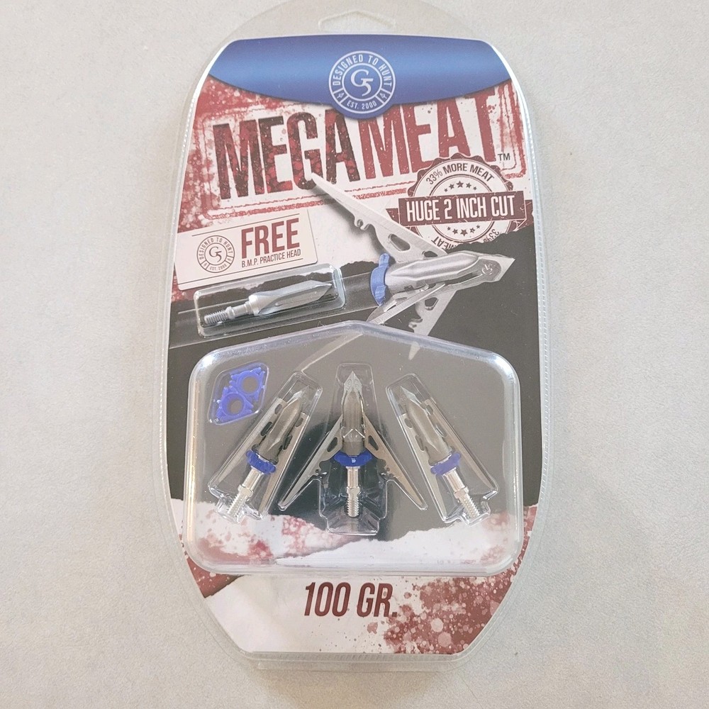 G5 Mega Meat Broadhead 100 Grain 3 Pack Fixed