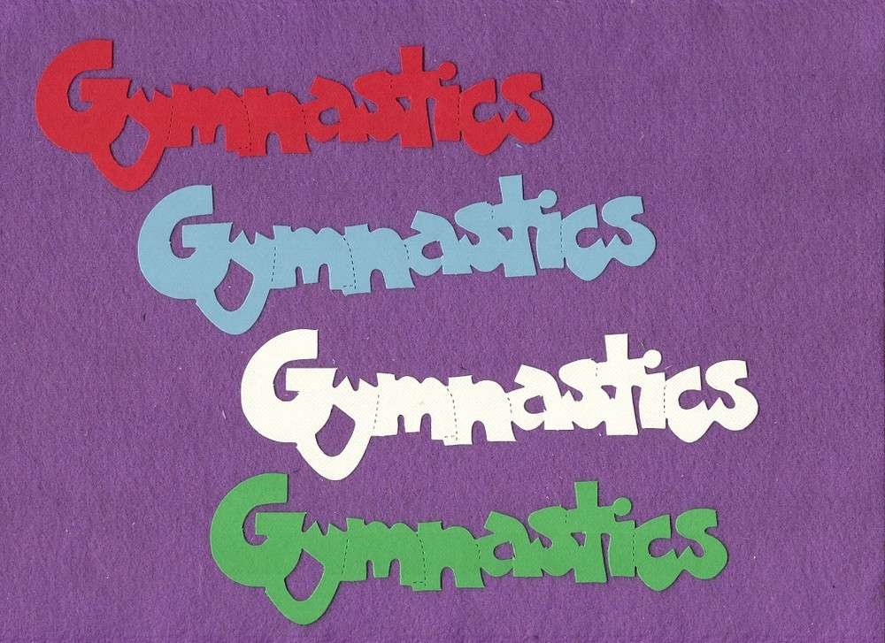 GYMNASTICS die cuts scrapbook cards