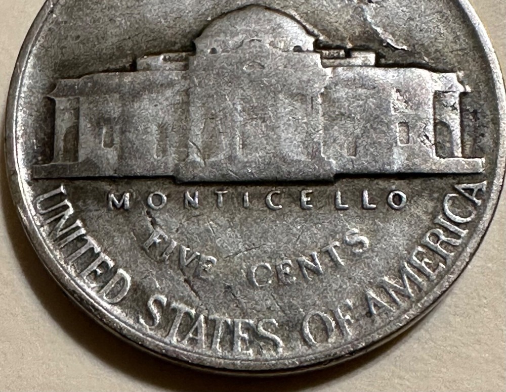 1945 P Mint Mark War Nickel 35% Silver With Many Mint Errors