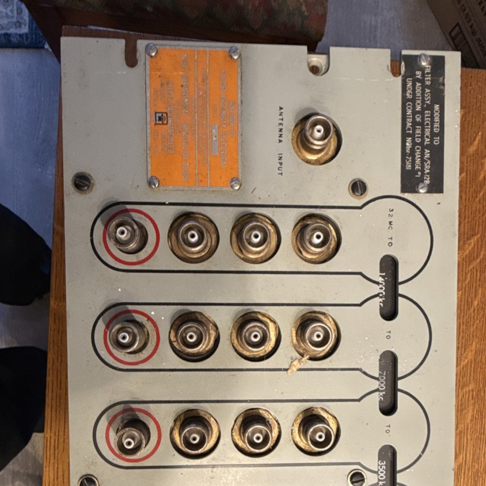 AN/SRA-12B Electrical Filter Assembly Panel Militaria