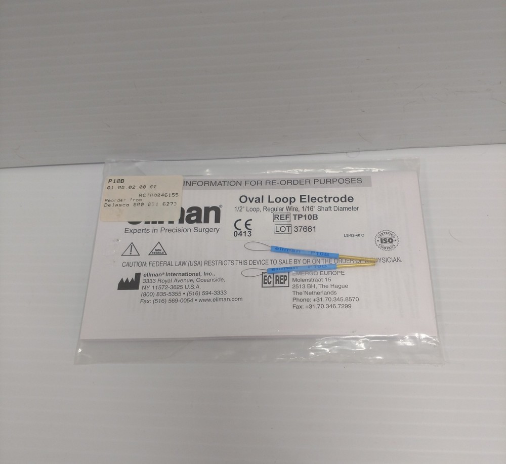 Ellman TP10B 1/2” Oval Loop Electrode, Regular Wire 1/16”