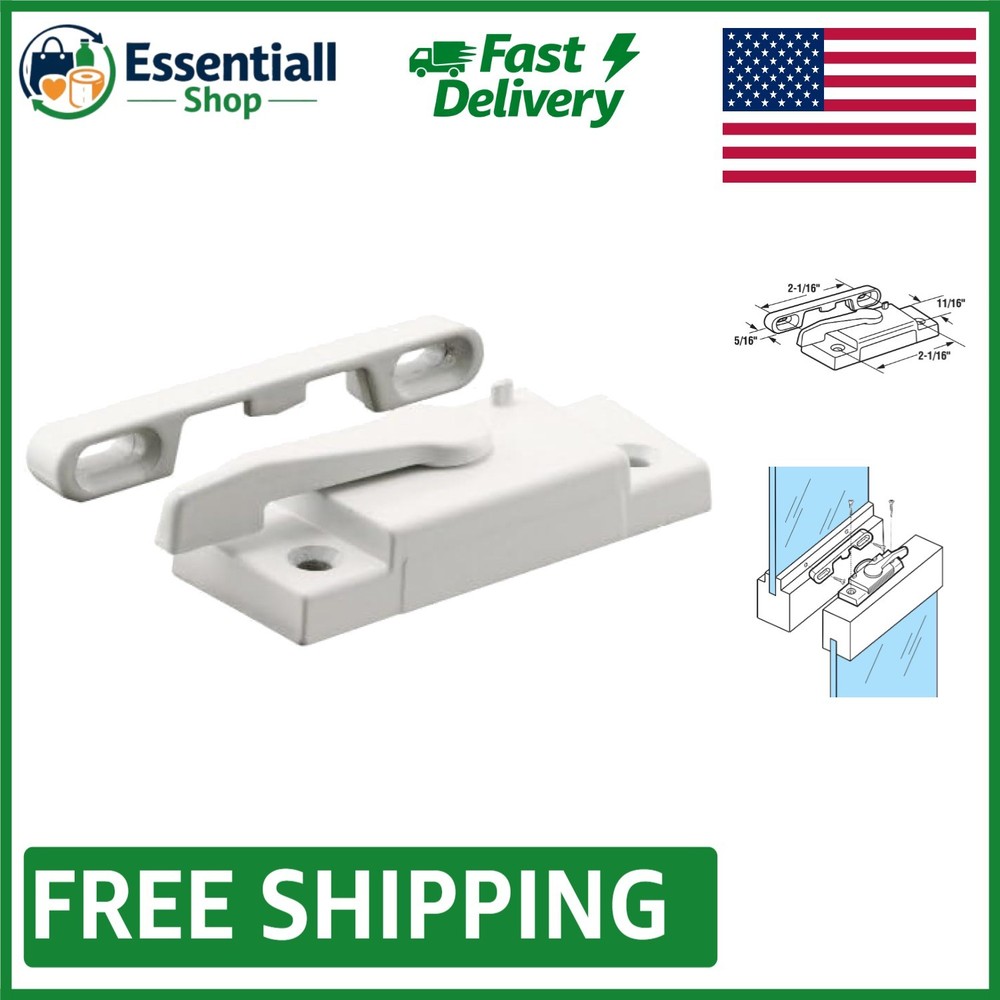 Secure Your Home with Right-Hand Sash Lock for Vertical Sliding Windows - White