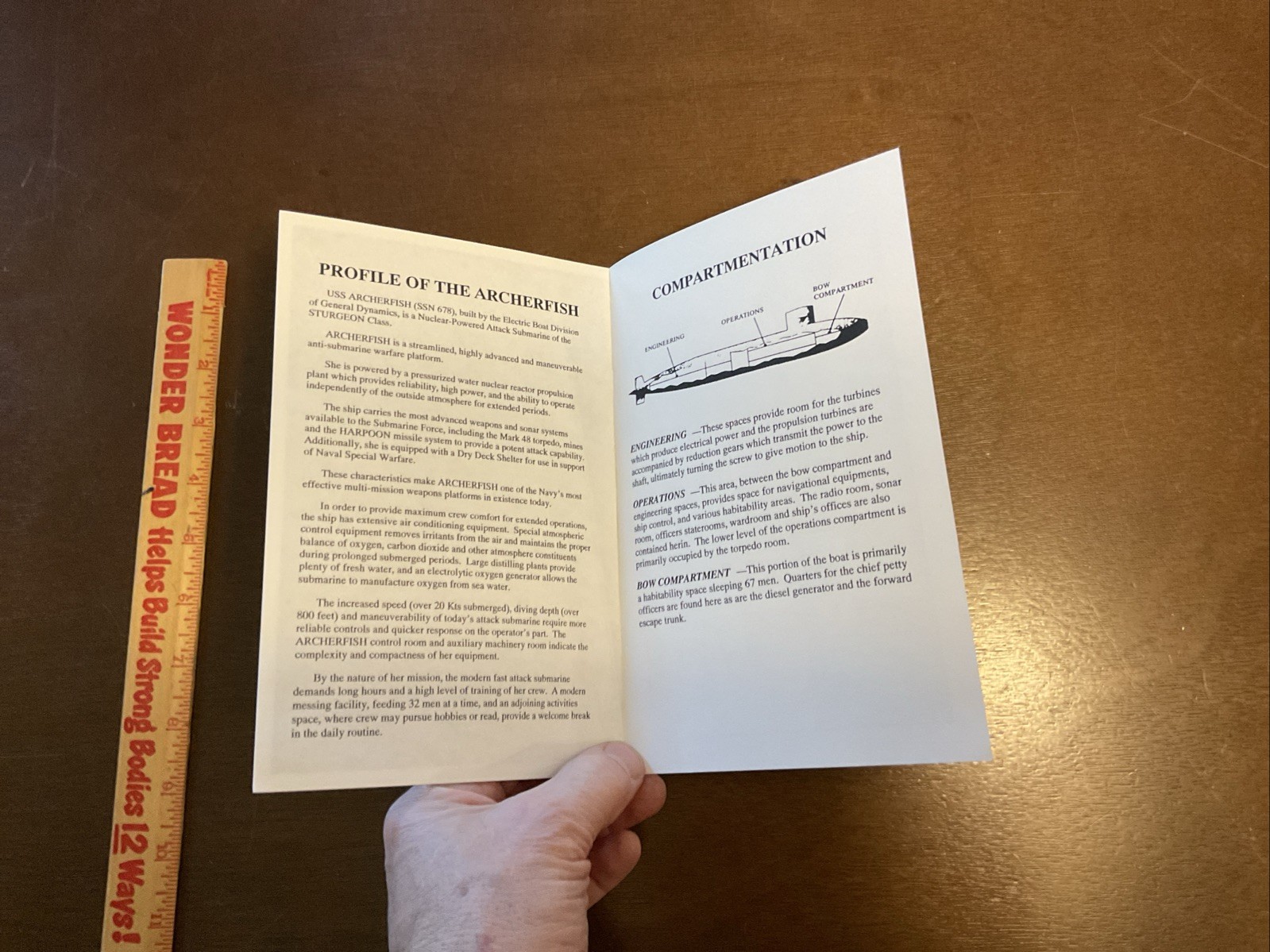 Welcome Aboard USS ARCHERFISH SSN 678 Handout Pamphlet Vintage