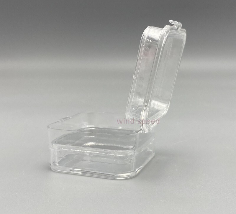 1 PC Hinged Display Boxes Elastic Membrane Fragile Chip Storage Case 5*5*2.5cm