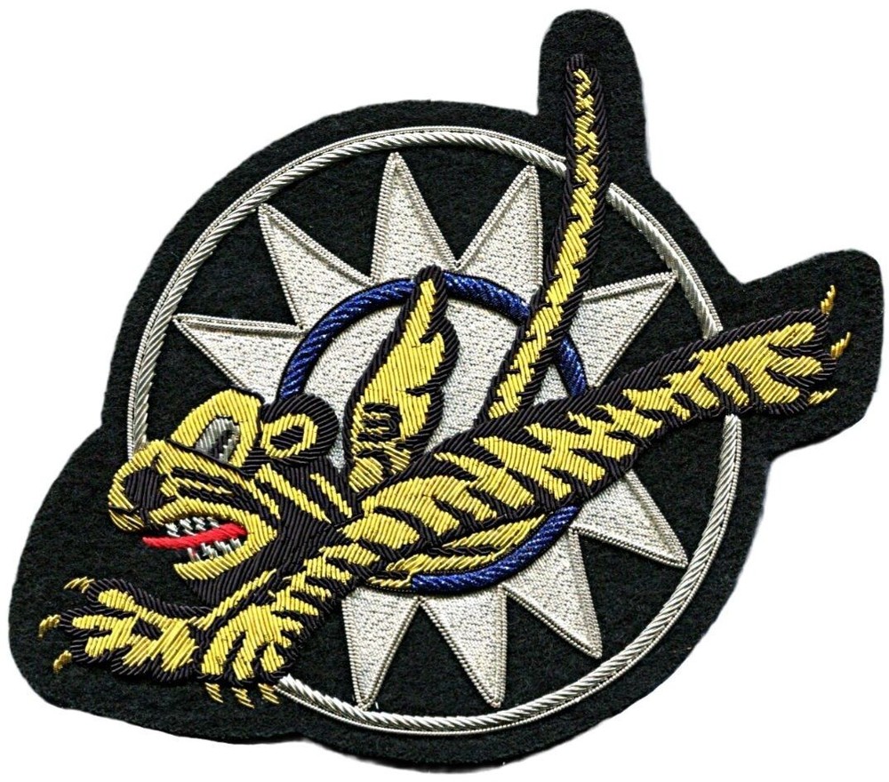 Flying Tigers Fighter Squadron Embroidered Patch -2PC Hook Backing 3.5"x5"