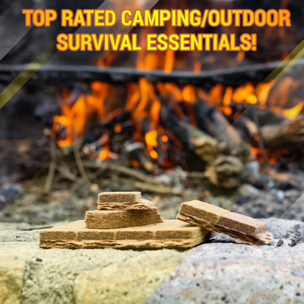 Fire Starter Mini Squares 144 Easy-Burning Fire Starters Waterproof Non-Toxic
