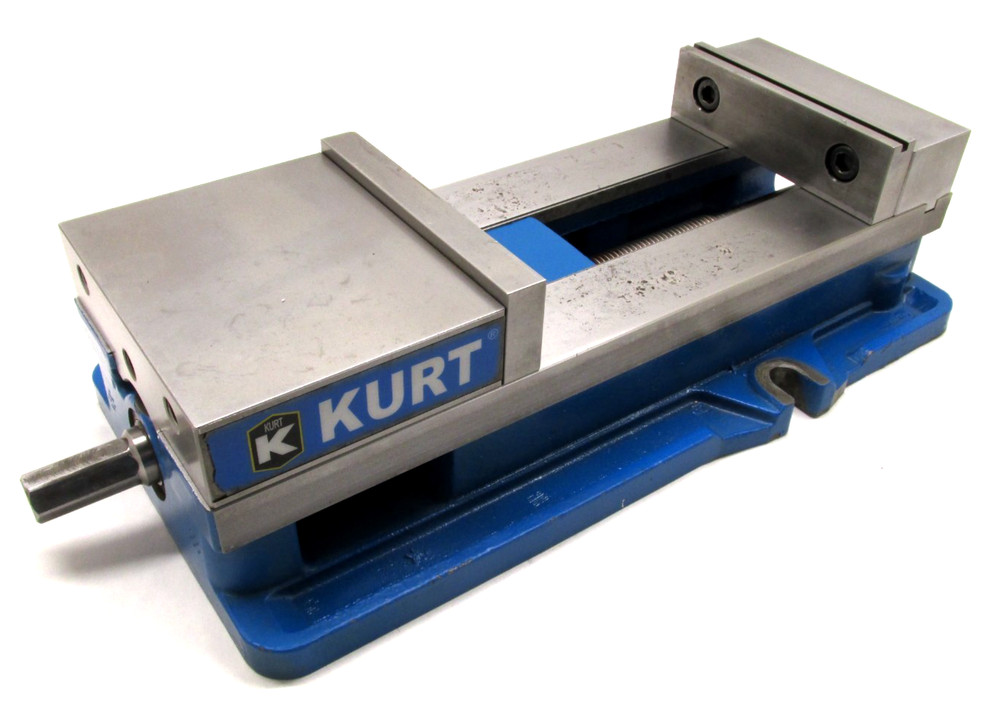 NICE! KURT ANGLOCK 6" MILLING MACHINE VISE w/ JAWS & HANDLE - #D688