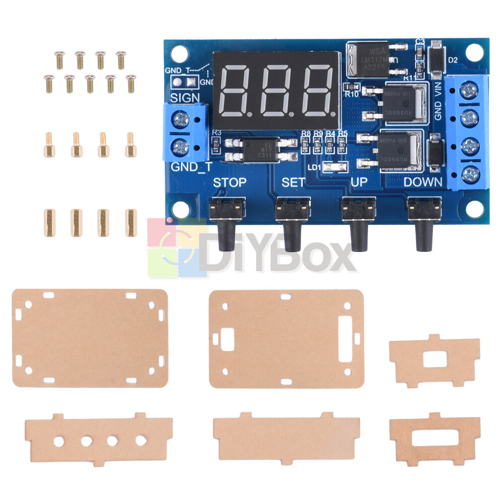 DC 5V-36V Trigger Cycle Timer Delay Relay Switch Circuit Module MOS Tube w/ Case