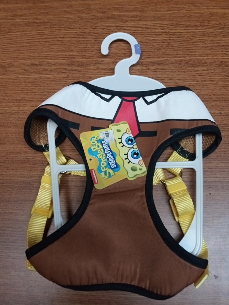Nickelodeon SpongeBob SquarePants Dog Harness Size medium  Adjustable Straps