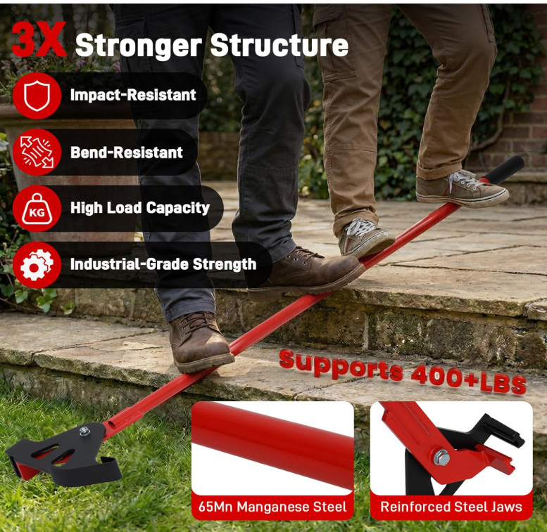 Sapling Puller Tool, Heavy Duty Stand Up Tree Sapling Remover for Woody Stems 1/