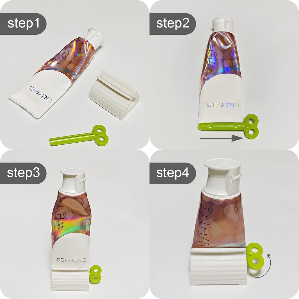 TFJAYTOO 6 Pack Toothpaste Squeezer, Squeezer Green&red&blue