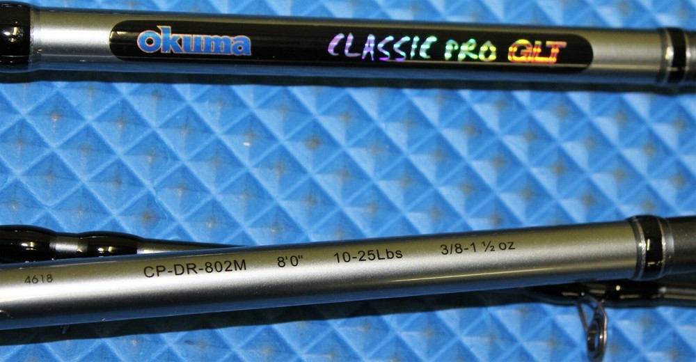 Okuma Classic Pro GLT Downrigger Rods CP-DR-802M 2-Pack