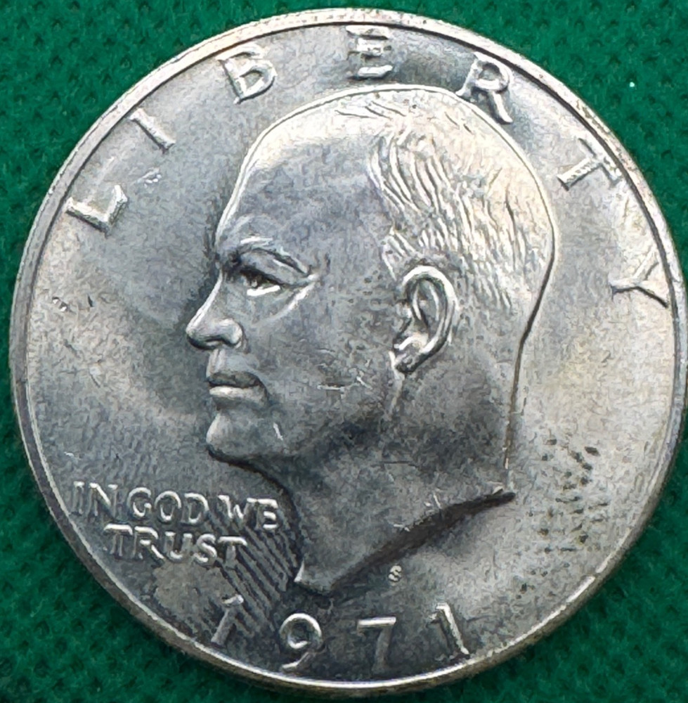 1971-S BU SILVER EISENHOWER DOLLAR 40% Silver(204f)