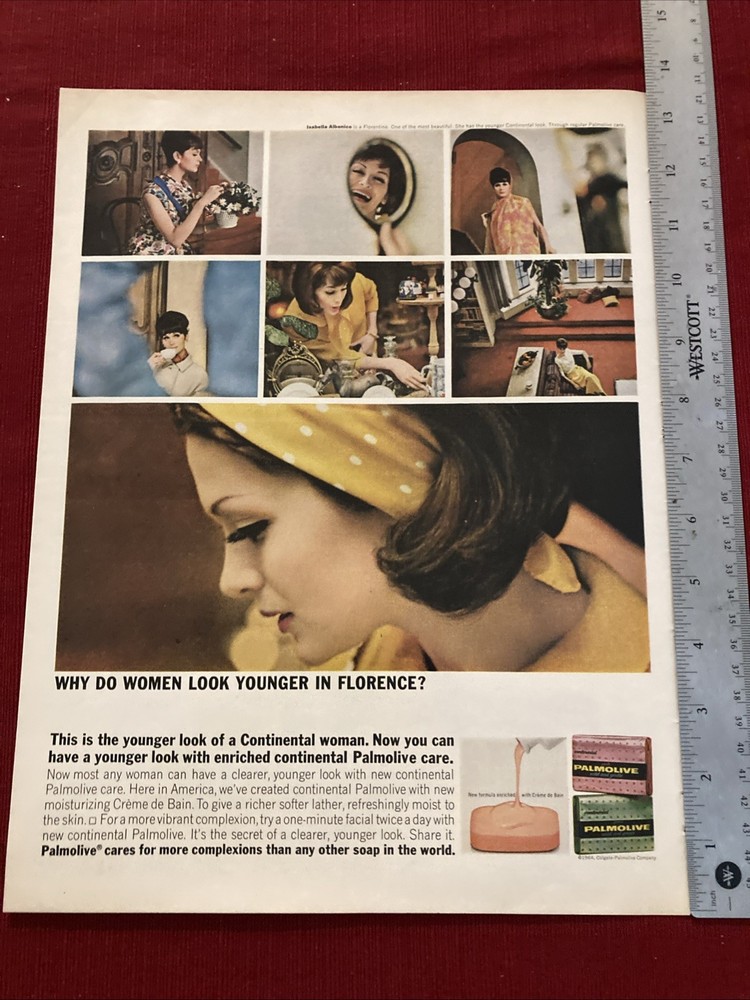 1965 Palmolive Soap Print Ad