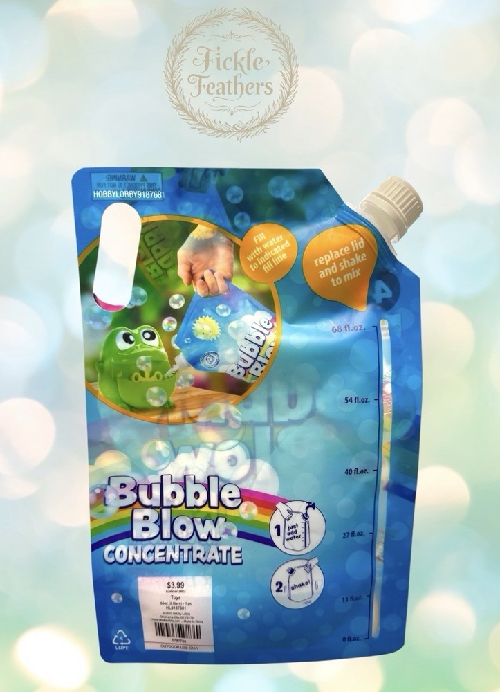 Bubble Blow Concentrate Solution for Bubble Machine Makes 2 L or 68 FL.Oz.