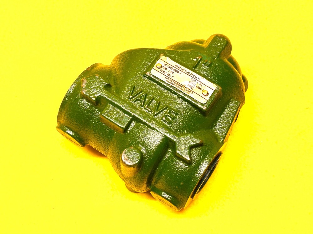 APACHE 1" NPT  DUCTILE NACE DICV-2000-1 SWING CHECK VALVE CWP 2000 PSI