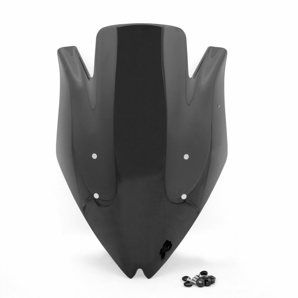 Black Double Bubble Windscreen Windshield ABS For Kawasaki Z1000 2007-2008