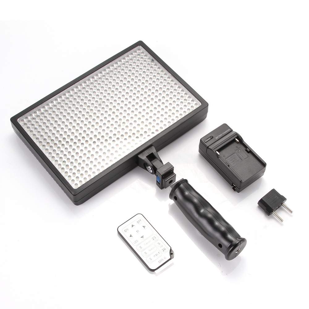 PRO LED-540A Video Camera/Camcorder DV Light 3200K~6000K&Handheld Grip&IR Remote