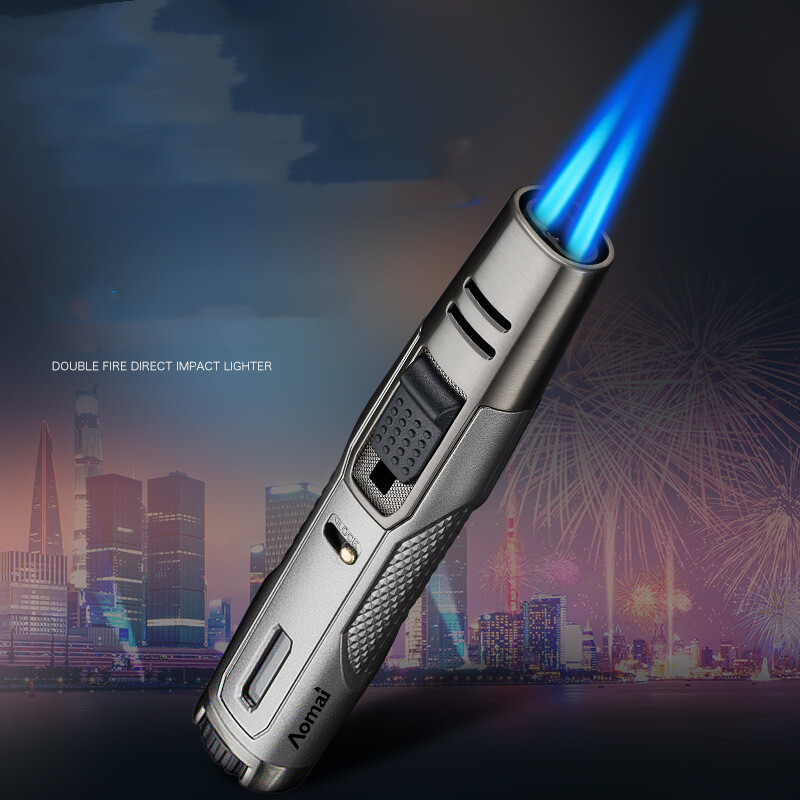 Windproof Cigar Lighter Torch Lighter Jet Butane Lighter with Refillable lock