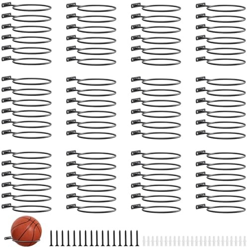 Wall Mount Basketball Holder Ball Storage 72 Pack