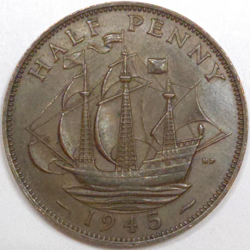 1945 Great Britain Half Penny (Lot#1)