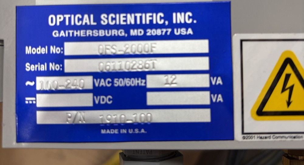 Optical Scientific 1910-100 Complete TX Head Meter Assembly for OFS 2000