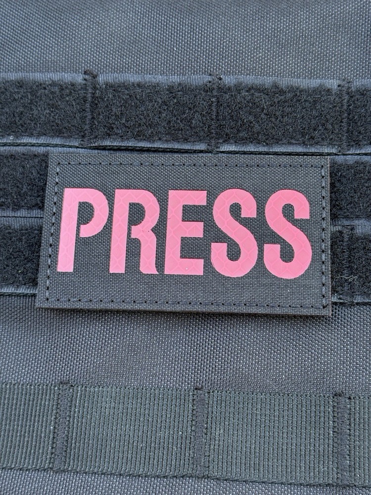 Press Reflective Solas USCG Tactical Duty Patch Hook Loop Backing Red