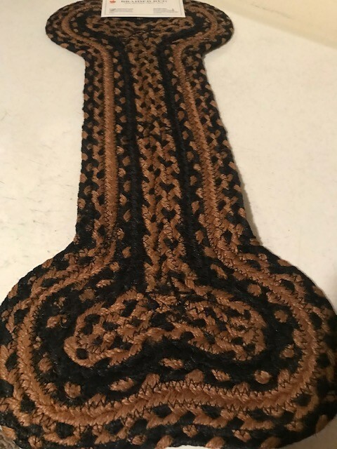 Dog Bone black Star woven rug Mat