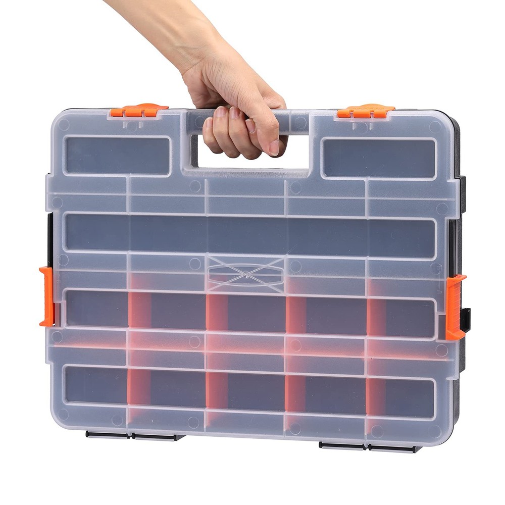 2PCS Toolbox Organizer Set 34 Compartments Durable with Removable Dividers