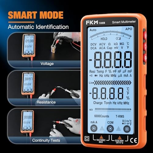 Digital Multimeter Tester Auto-Ranging Digital Multimeter（5" Backlit Screen）