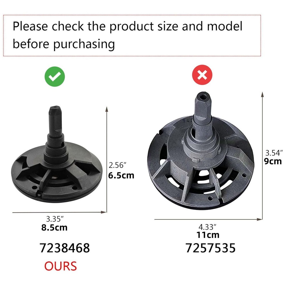 Durable Water Softener Standard Valve Rotor and Seal Kit 7238468 For Whirlpool