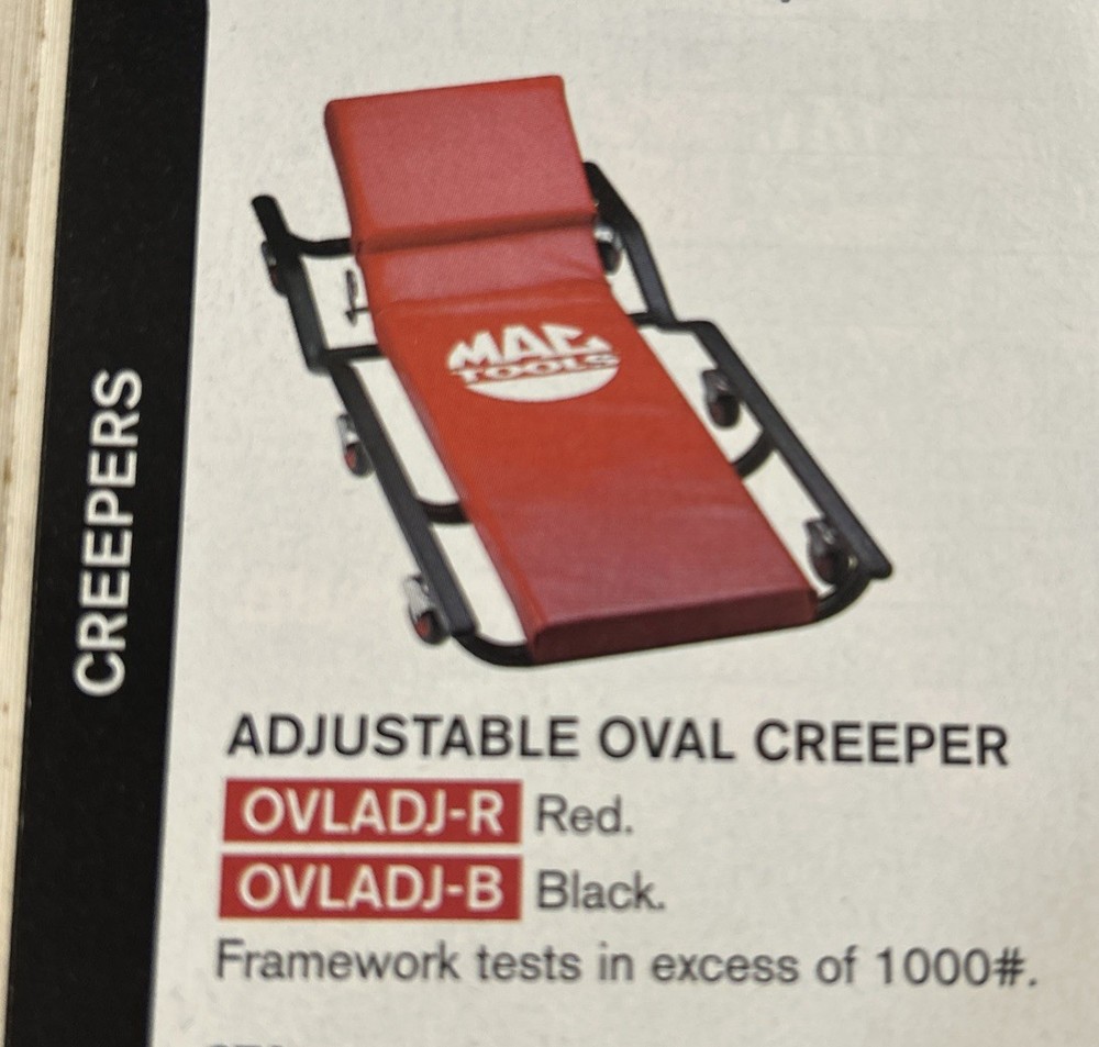 Mac Tools Pad For Adjustable Oval Creeper OVLADJ-B