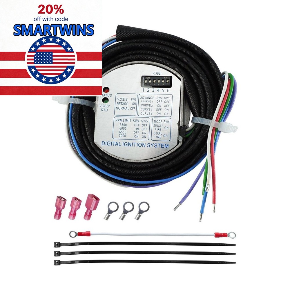53-644 Electronic Ignition Module For Harley Dyna Programmable Single Fire