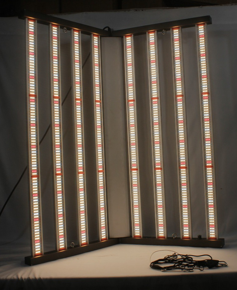 650w Full Spectrum LED Grow Light 8 bars Dimmable Hydroponics