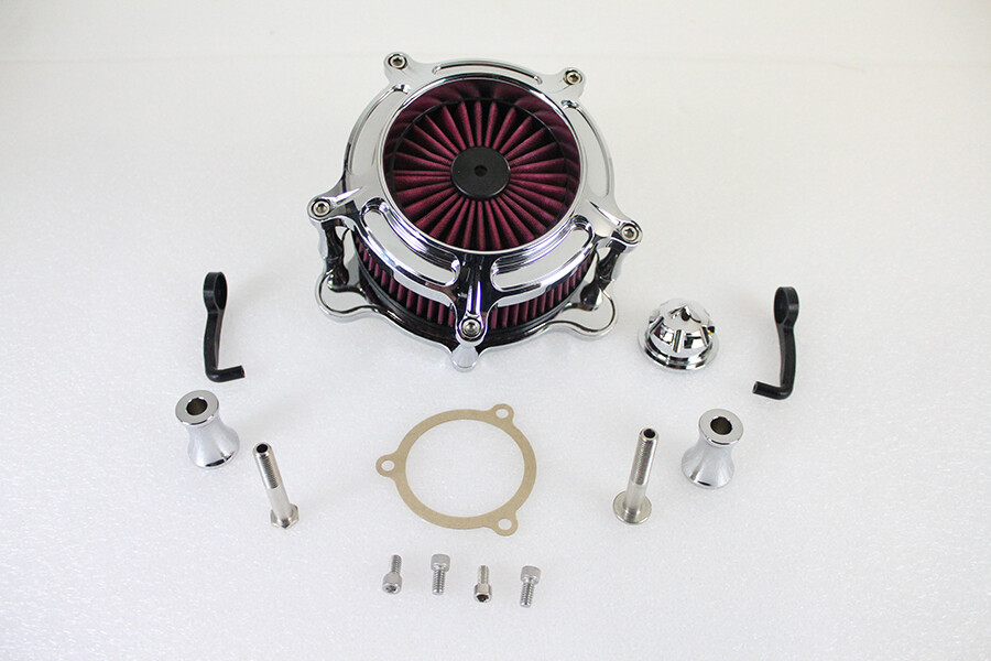 Chrome Exposed Filter Air Cleaner Kit fits Harley Davidson