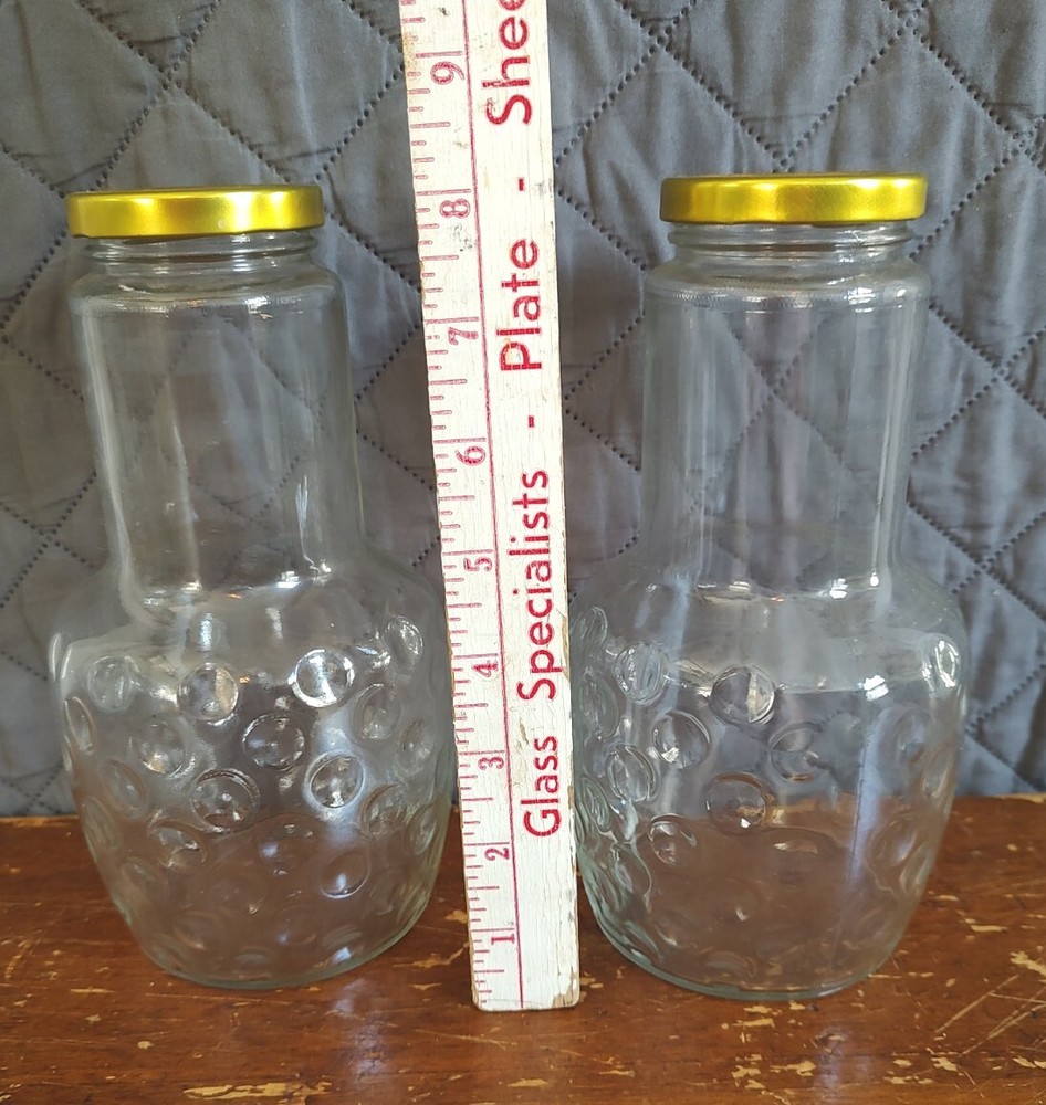 REDUCED!!  2 Vintage Jars With Lids 8"