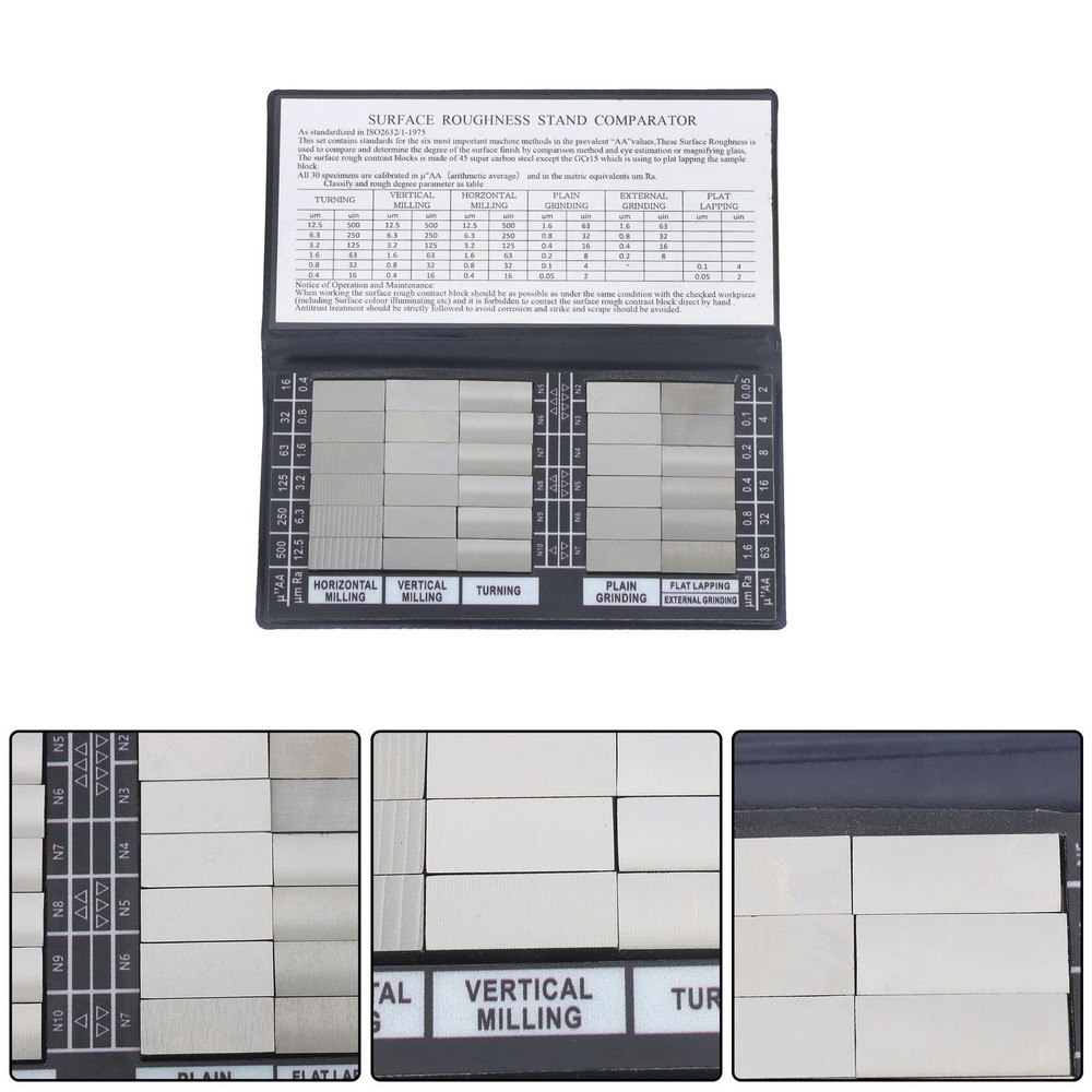 Precision Ra0.05-12.5mm Roughness Standard, 30 Specimens for Quality Control