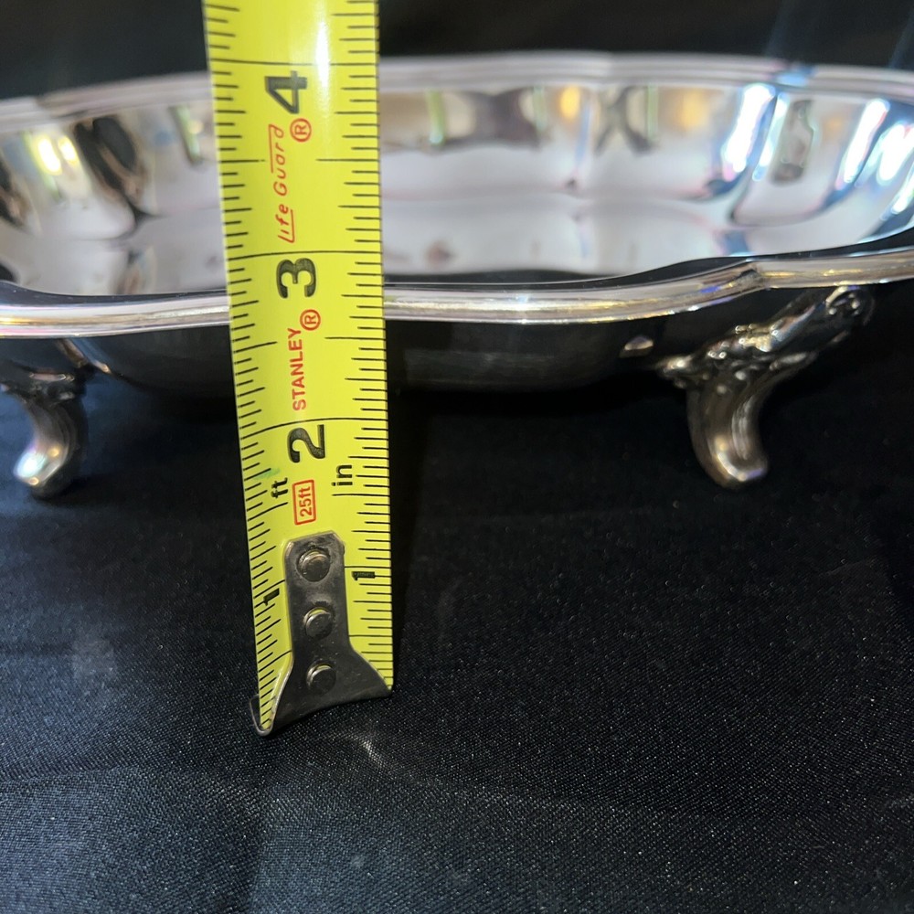 Vintage Silver Plated Dome Cover Footed Serving Dish