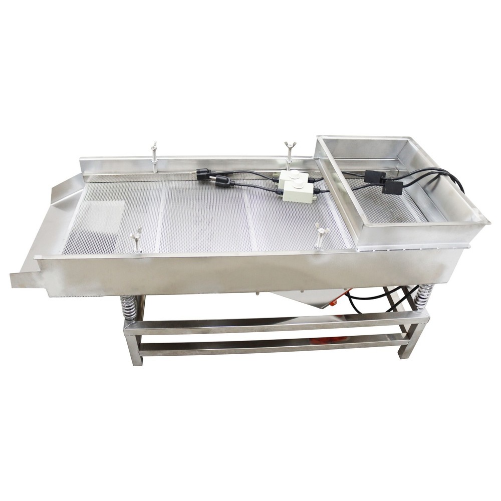 Electric Linear Vibrating Screen Sifter Sieve Machine 3mm Screen Single Layer