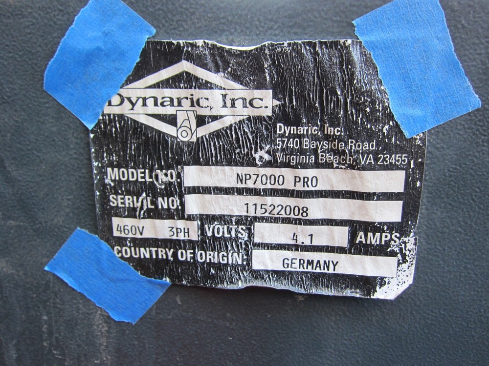 Dynaric SMB Rail for NP7000 PRO, Used