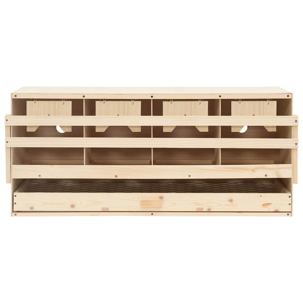 Chicken Nesting Boxes 4 Compartments Hen Laying Nest Solid Wood Pine vidaXL