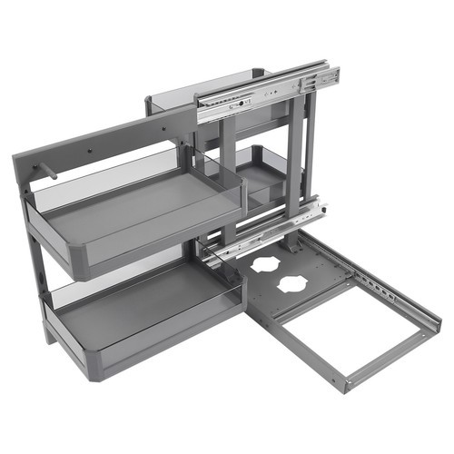 Blind Corner Pull Out Pantry Racks Left&Right Open Min Opening 14.57" W/4 Basket