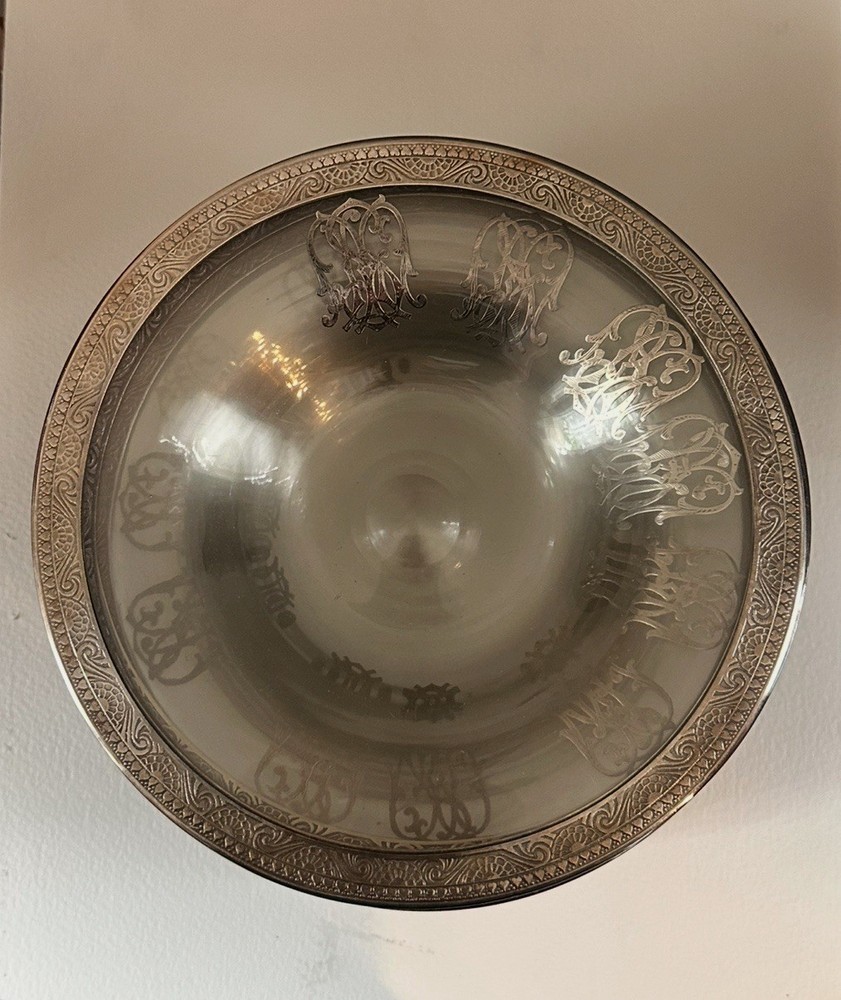 12 Sterling Marked Old Monogrammed Hand Made Bowls