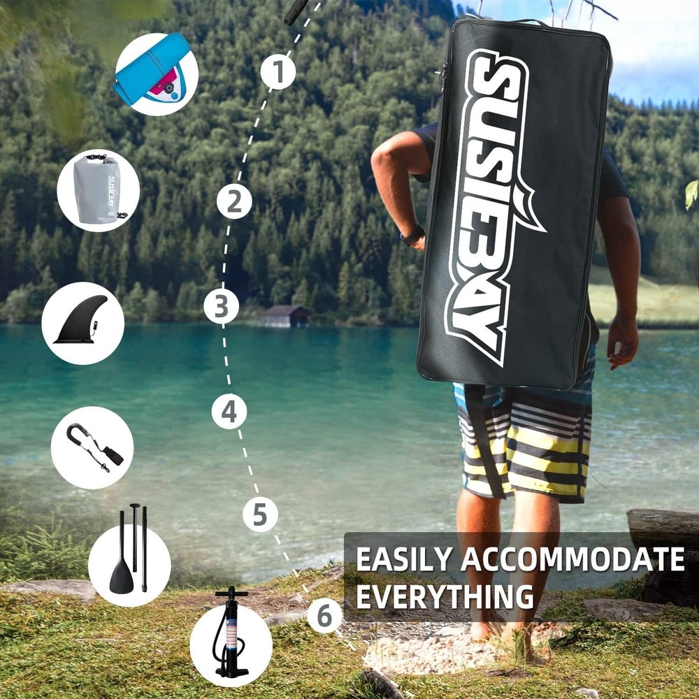Stylish 108L iSUP Backpack - Durable & Lightweight Paddleboard Travel Bag