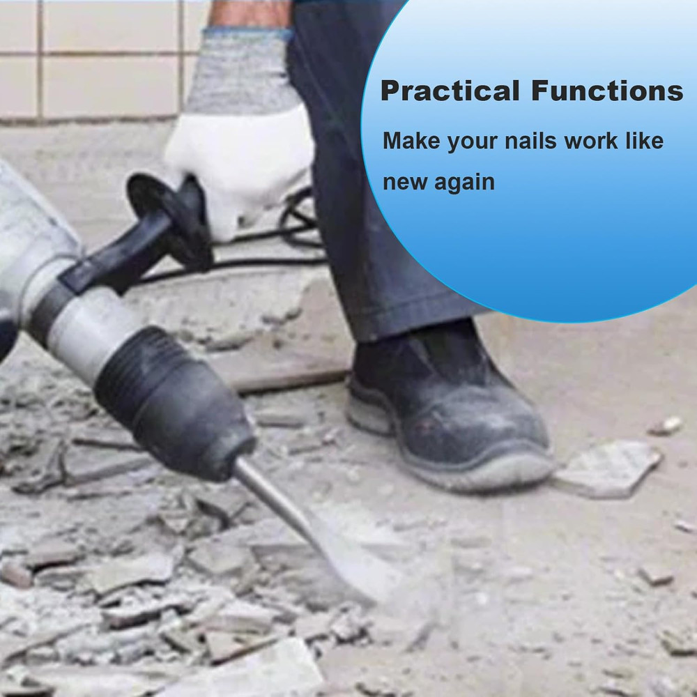 4-Piece Pneumatic Hammer Chisel Set for Concrete & Tile Work