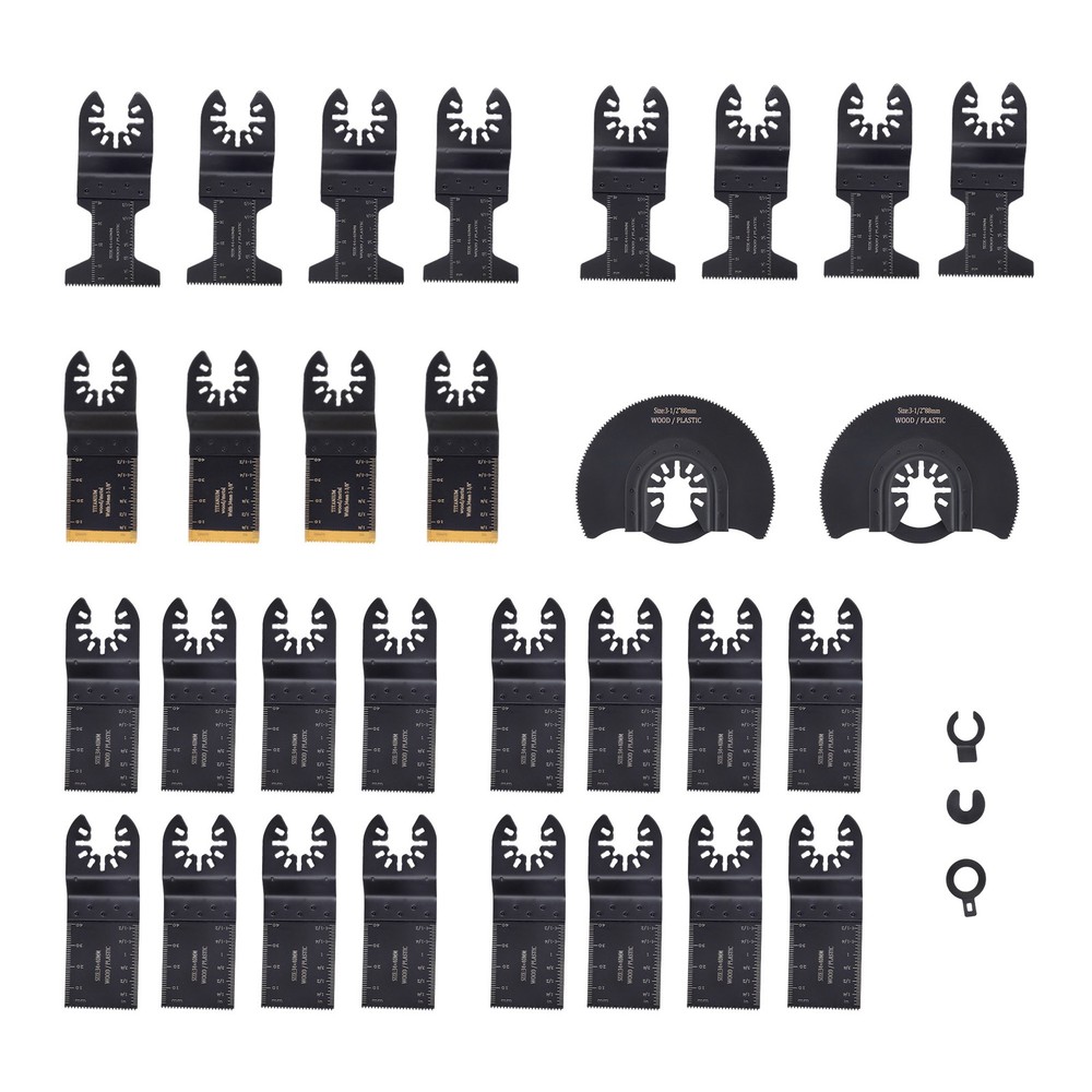 30PCS Universal Titanium Oscillating Tool Blades Japanese Tooth Multi Tool Blade